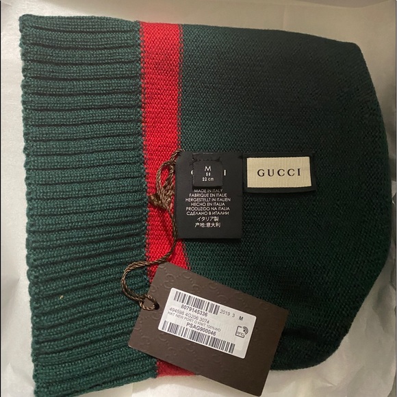{Gucci} Beanie 494598 web GG interlocking Logo NEW - Picture 4 of 7
